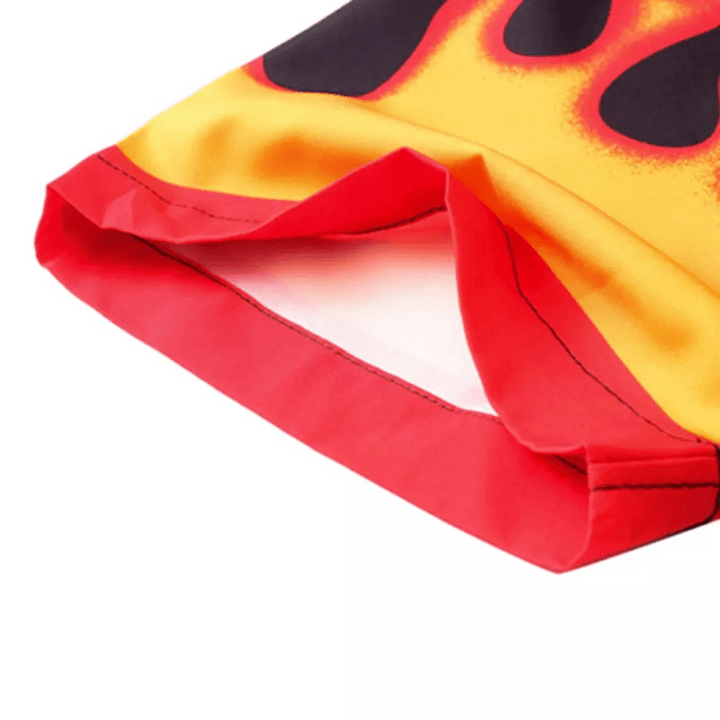 RED FLAME REVERE BUTTON UP