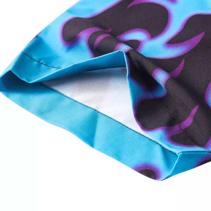 BLUE FLAME REVERE BUTTON UP